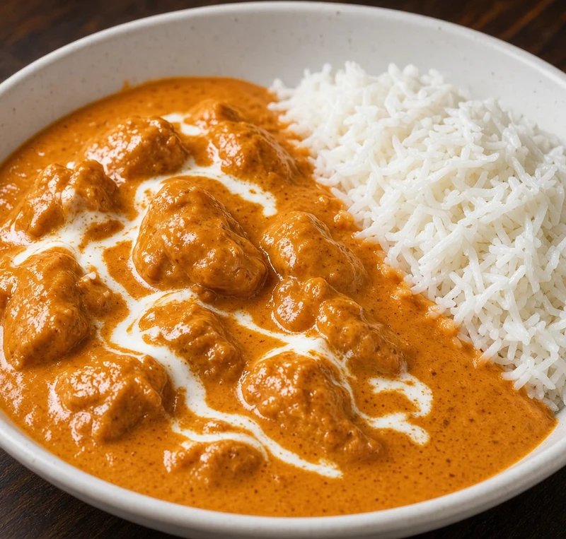Butter chicken with basmati rice - Aroma Of India, Indian food in Calgary, AB