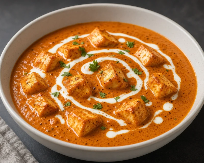 Paneer Butter Masala, a vegetarian North Indian curry at Aroma Of India, downtown Calgary
